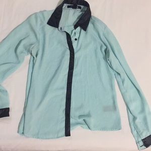 Button up collar blouse